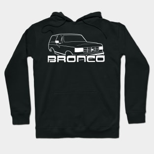 1987-1991 Ford Bronco White w/logo Hoodie